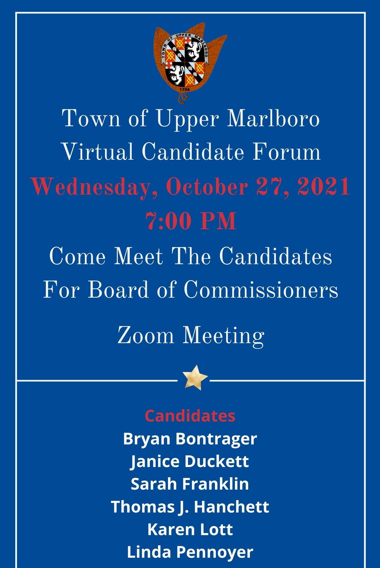 Town of Upper Marlboro Virtual Candidate Forum - Copy